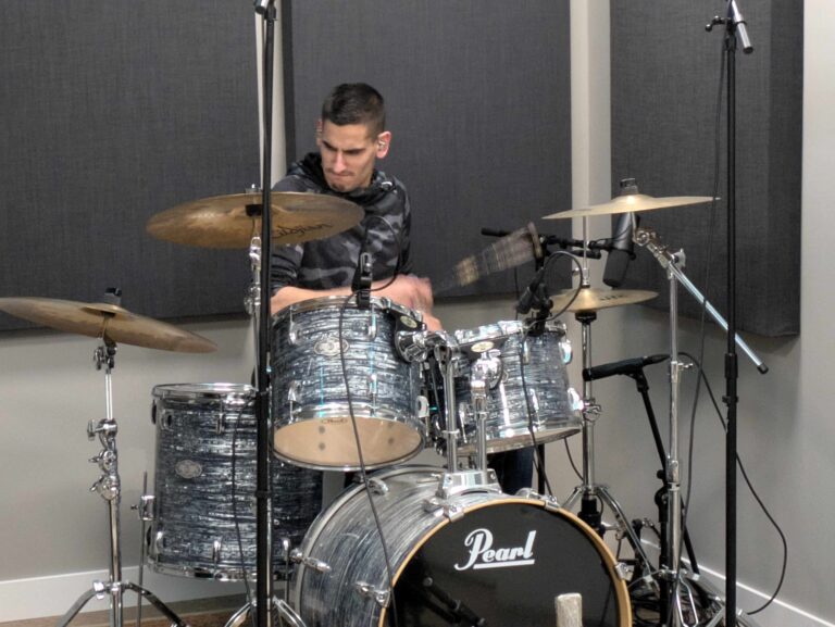 recording drums